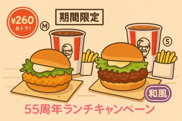 KFC55周年の超お得なランチキャンペーン