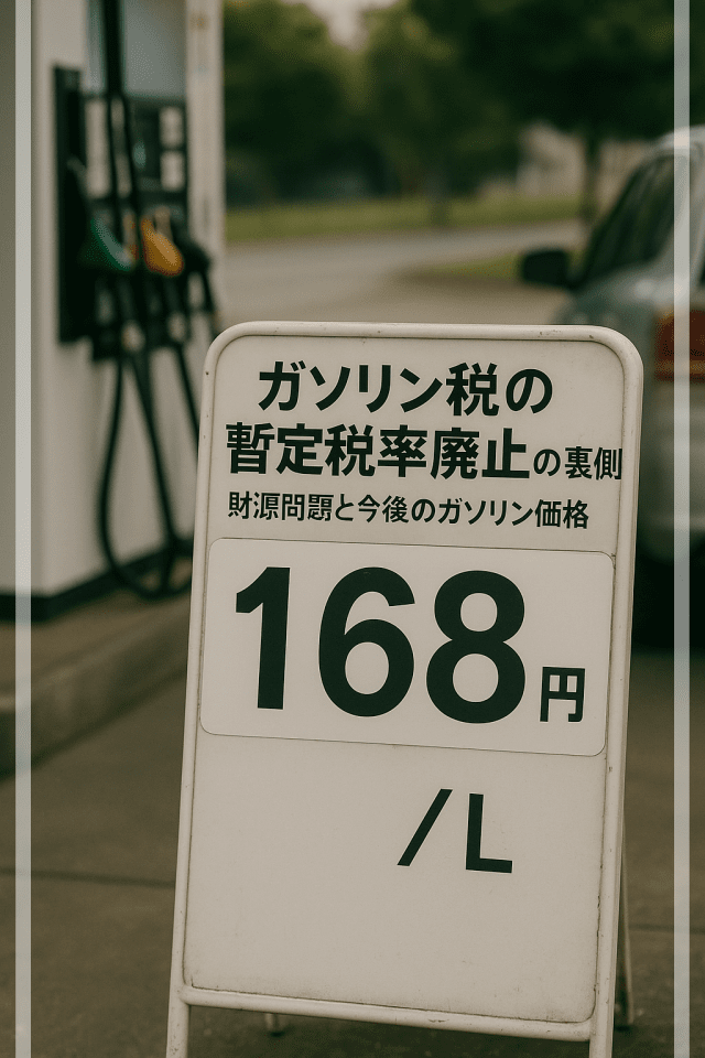 ガソリン税の暫定税率廃止！