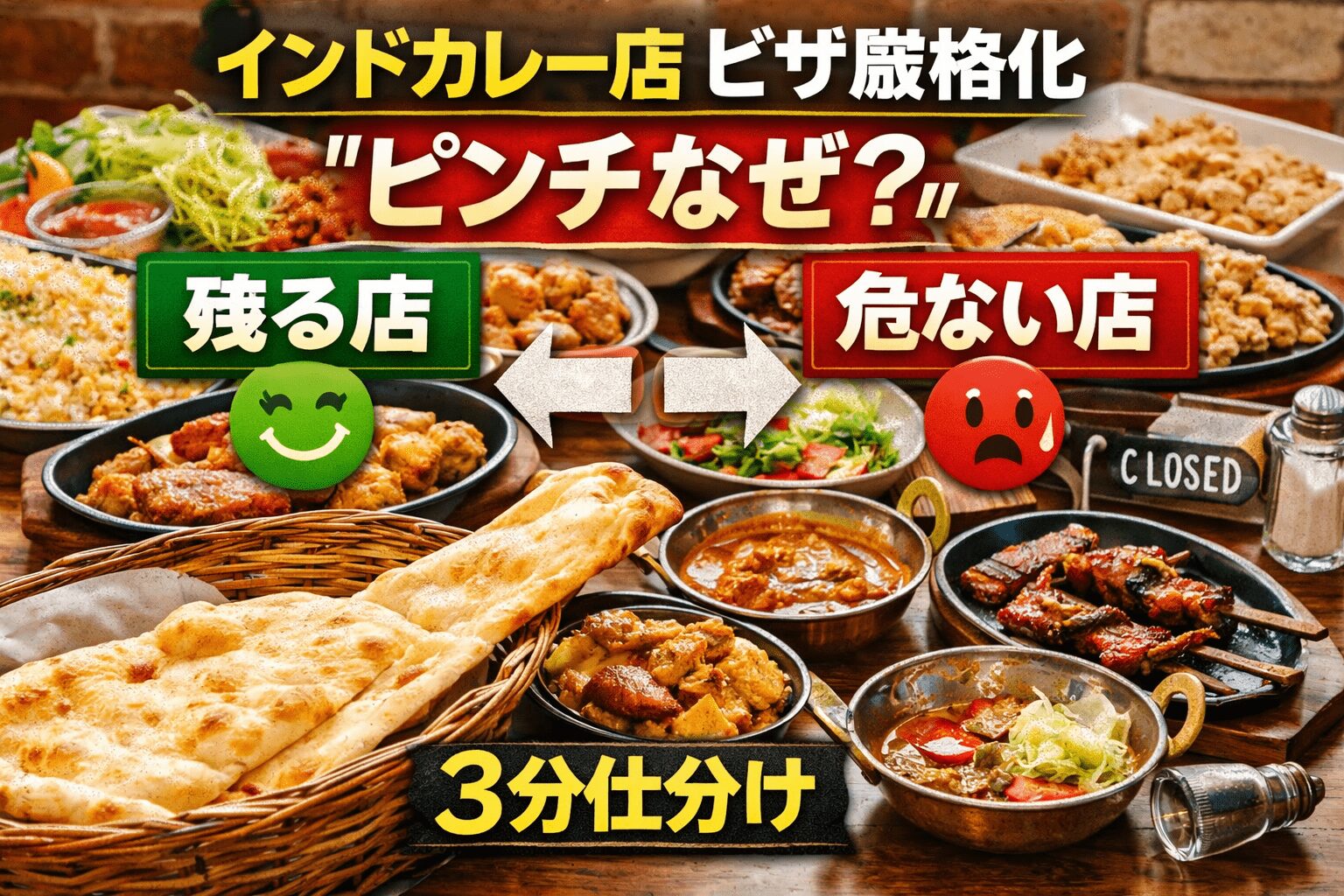 インドカレー店 ビザ厳格化