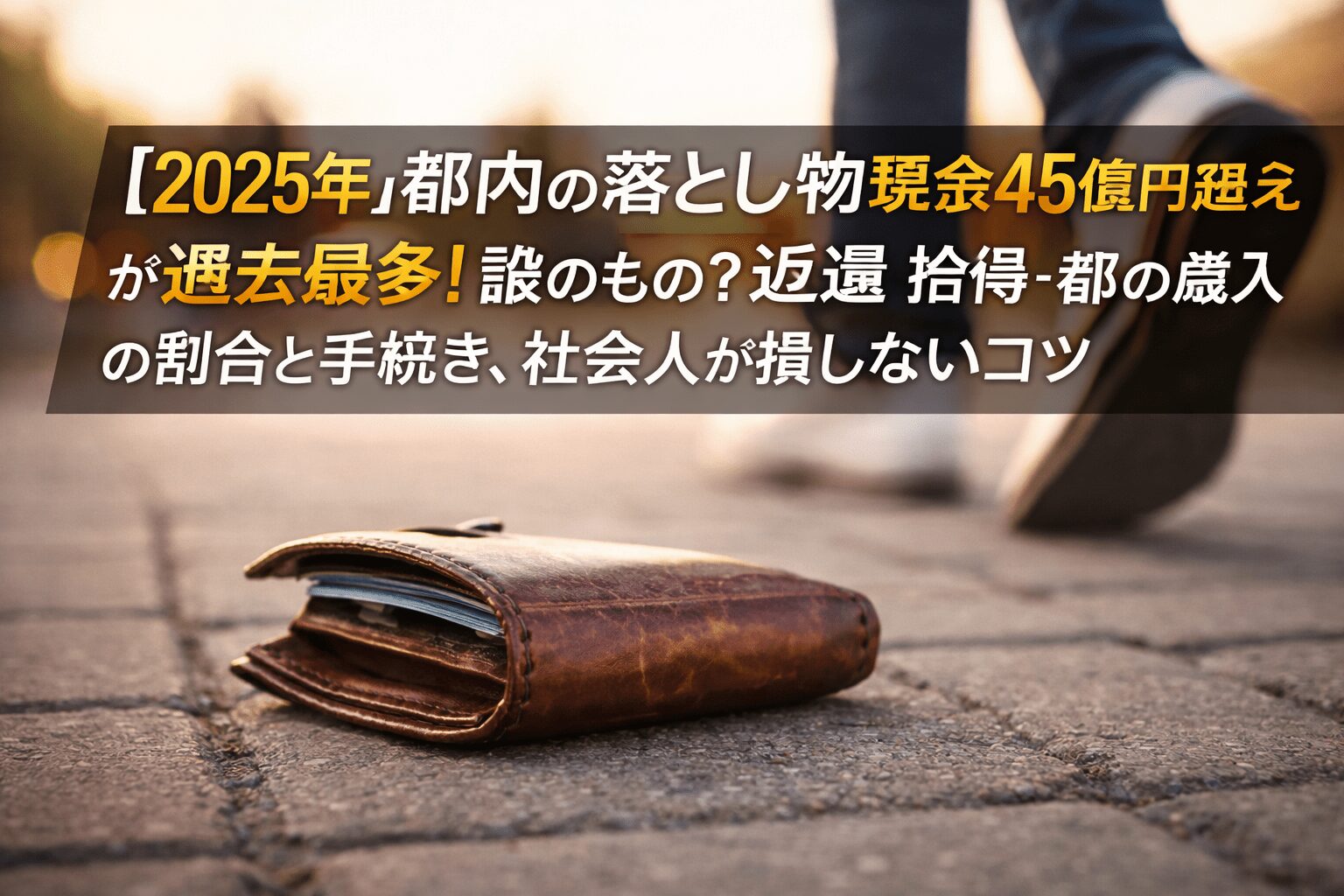 【2025年】都内の落とし物現金45億円超え